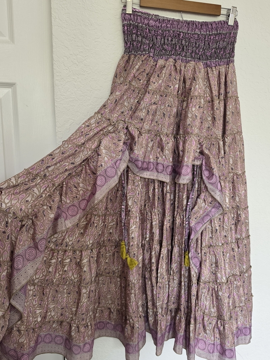 Dresses & Skirts - Boho Tiered Max High-Lowi Skirt in Lavender Paisley NEW